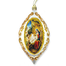 U604 Religious Christmas Ornament Decoration With Nativity of Christ Icon