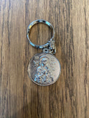 Icon Key Chain: Theotokos with Christ (Silver, Shiny)