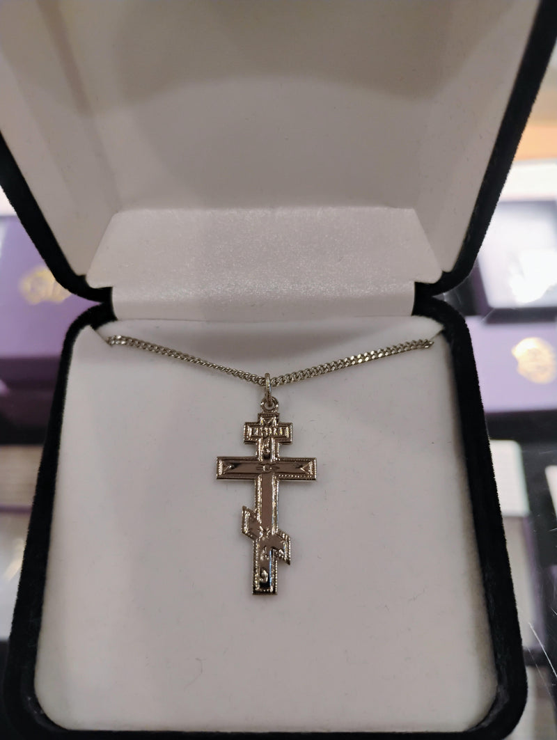 c-12s St. Andrew cross (Medium, silver)