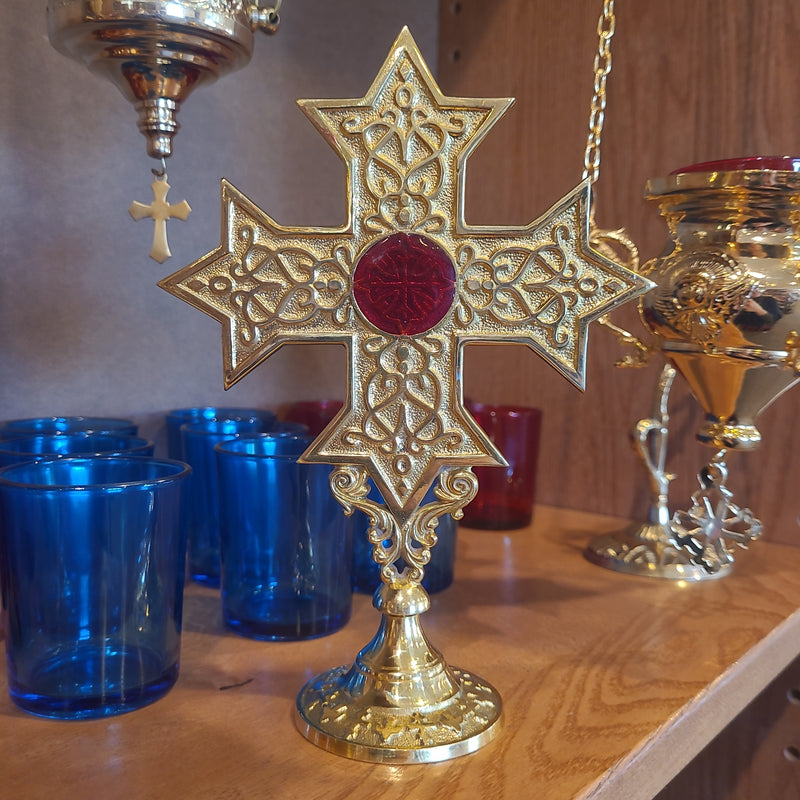 Standing Coptic cross large