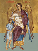 1AN20 Guardian Angel Icon with Little Boy 4.75x6.25