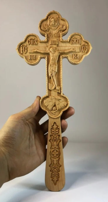 Wood Hand Blessing Cross