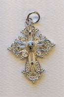 Greek Filigree Cross - Sterling Silver