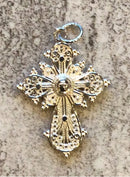 Greek Filigree Cross - Sterling Silver