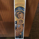 Bookmark Icon Fabric - Blue Theotokos with Christ
